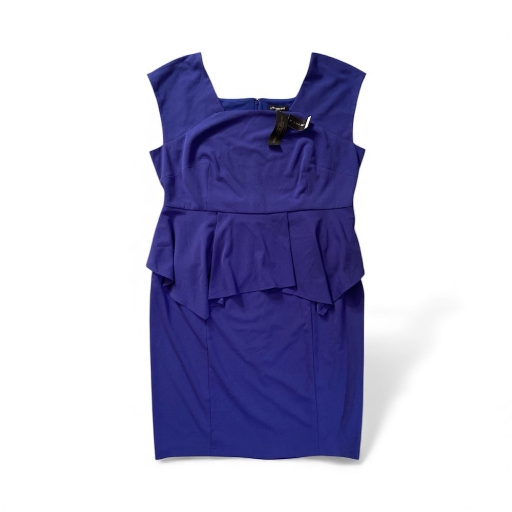 Lane Bryant Royal Blue Peplum Mini Dress | Sz 20 - Picture 2 of 7